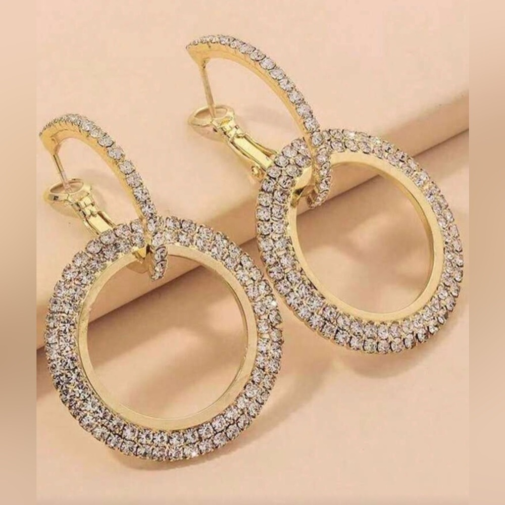 🌸Final price🌸 925 post Elegant Gold and Silver Hoop Earrings